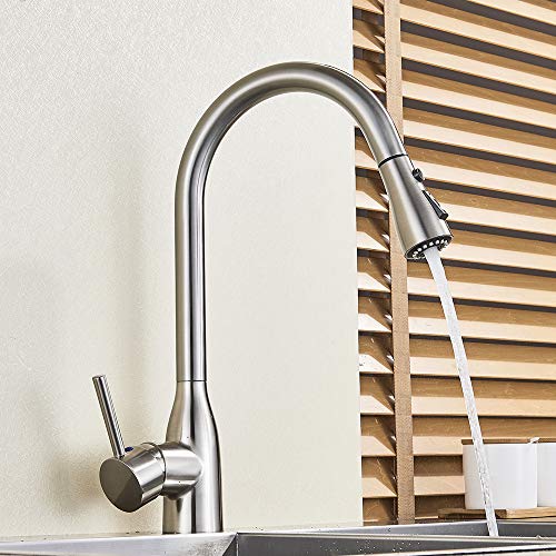 Robinet de cuisine mitigeur d'évier chaud froid avec bec pivotant