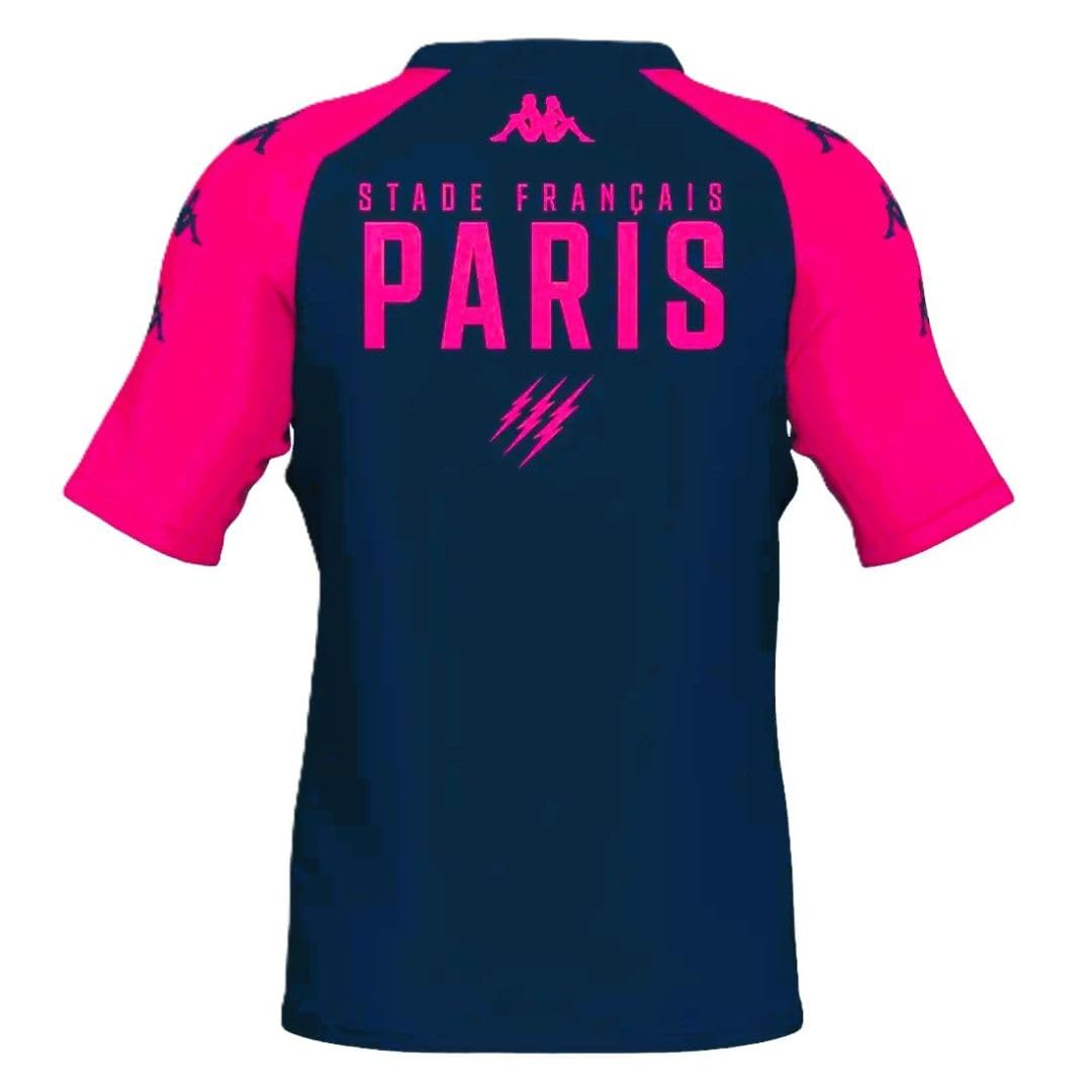 Kappa Rugby Maillot d’Entrainement Stade Français Paris Marine et Rose