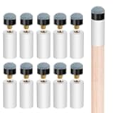 10 Sets Billiard Cues Tips Replacement with White Pool Cue Stick Ferrules, Billiard cues Tips, Screw On Pool Cue Tips Pool cue Tips Replacement kit, 12mm/13mm (Blue)
