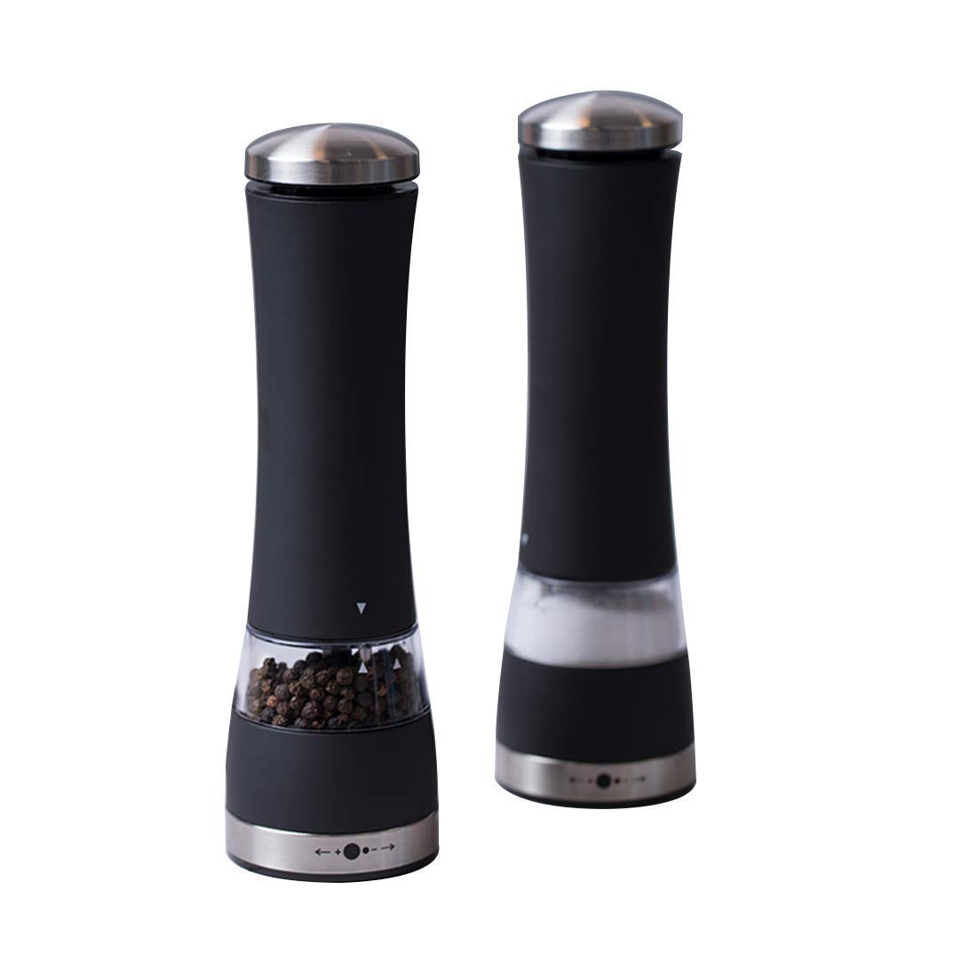Moulins à sel et poivre rechargeables RWRAPS, design moderne à finesse réglable