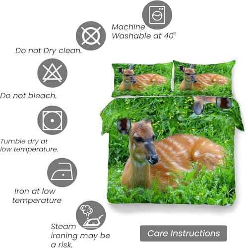 Housse de couette 160x200 cerf en microfibre de qualité supérieure - 7