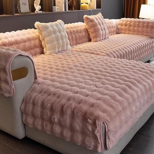 プラッシュソファカバー 滑り止め 厚手 スーパーソフト ソファカバー シェーズロングソファカバー L字型コーナーソファカバー ブランケットソファカバー ダークグレー 70×210cm