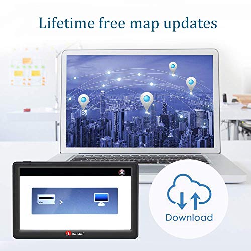 Car GPS,7-Inch Touch Screen GPS Navigation for Car,Real Voice Direction GPS Navigation System Built-in Lifetime Maps(2019)