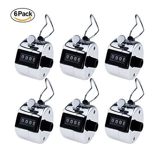 Contador manual, 6 Contadores Digitales de Mano para fútbol nadar correr carrera gimnasio accesorios - Horsky