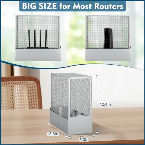 Image of Large WiFi Router Cover - Blocks 90% of Router Emf & 5G, Allows Uninterrupted Use - Faraday Cage Emf Protection - Two Year Warranty