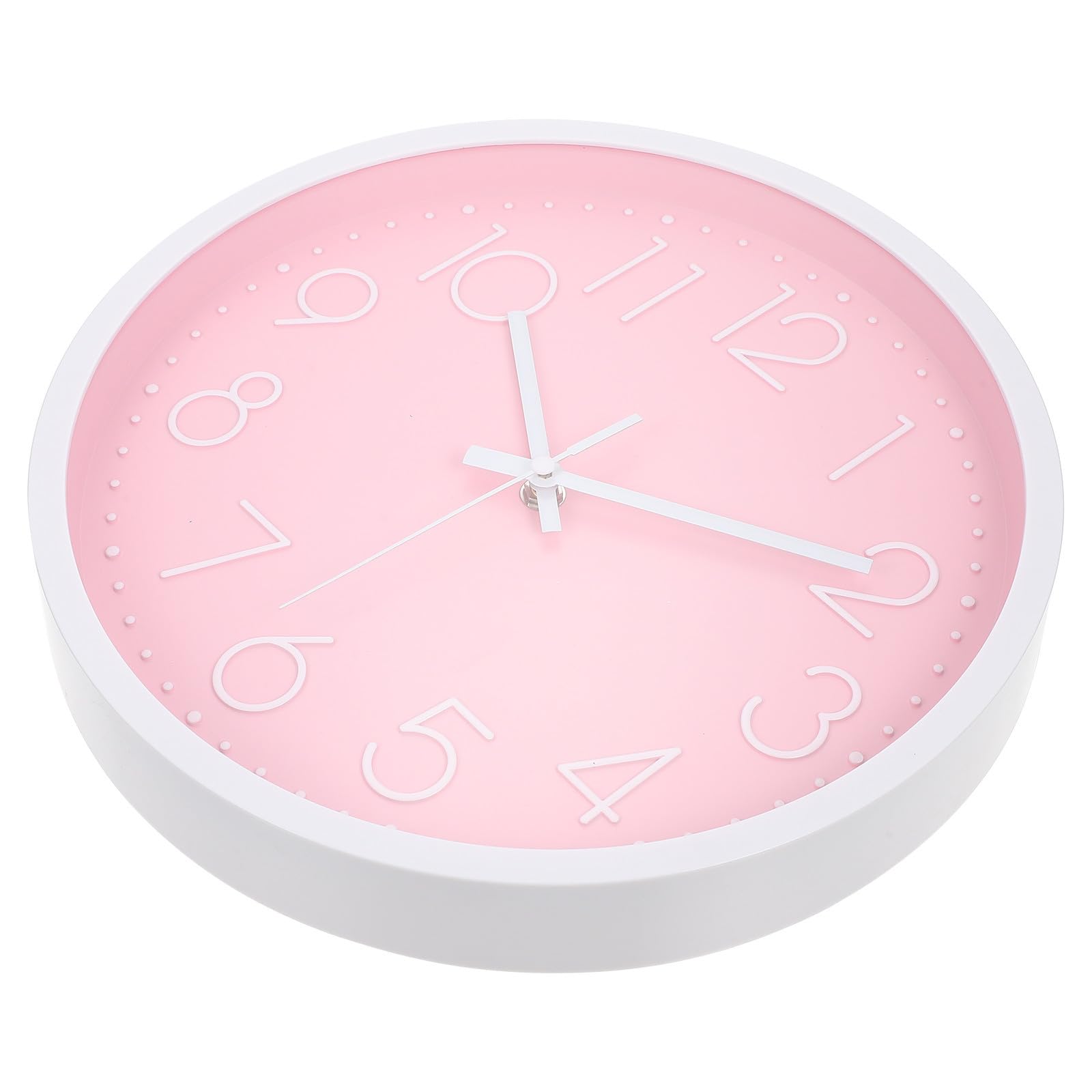 SOLUSTRE Reloj de Pared Silencioso Infantil Rosa, Decoración Moderna
