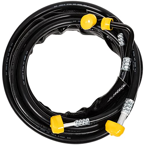 Fe37190 Upgraded Rear Ac Line Set, Air Conditioning Hoses Replacement Lines With Nylon Cable Ties Fit For 2011-2016 Ford Explorer, 2013-2019 Flex And Mkt Rear High-Pressure Auxiliary Ac Hose Kit #TOP4