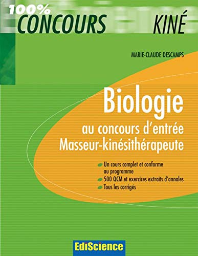 Biologie au concours d'entrée masseur-kinésithérapeute