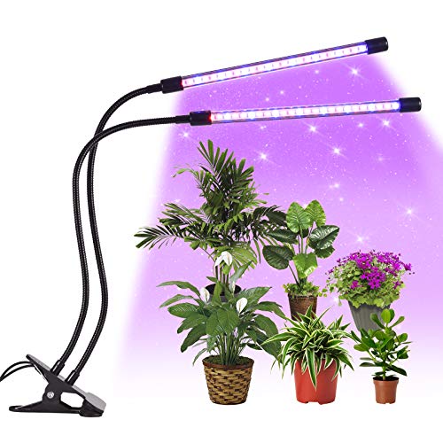 Lumière de plante, lumière de plante à 2 têtes, lumière de plante à clip LED, lumière de plante gérée par USB, fonction de synchronisation d'hibernation de plante d'intérieur Cover