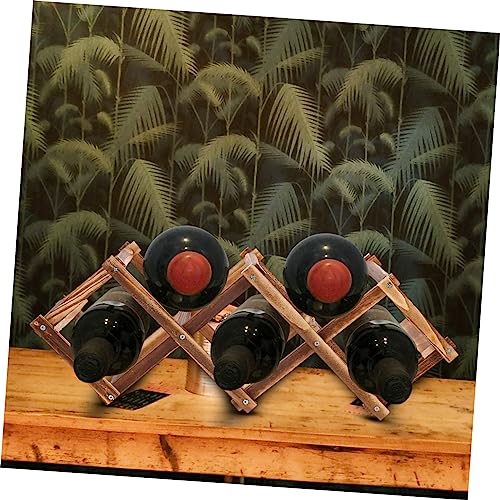 2pcs Estante Plegable para Botellas de Vino miniatura 5