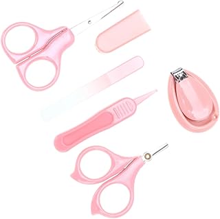 SAFIGLE 5 Pçs/1 Conjunto Cortador De Unhas Para Bebês Recém-Nascidos Conjunto De Cuidados Com As Unhas Kit De Cuidados Com As Unhas Recém-Nascidos Tesoura De Unha Do Bebê Aparador De