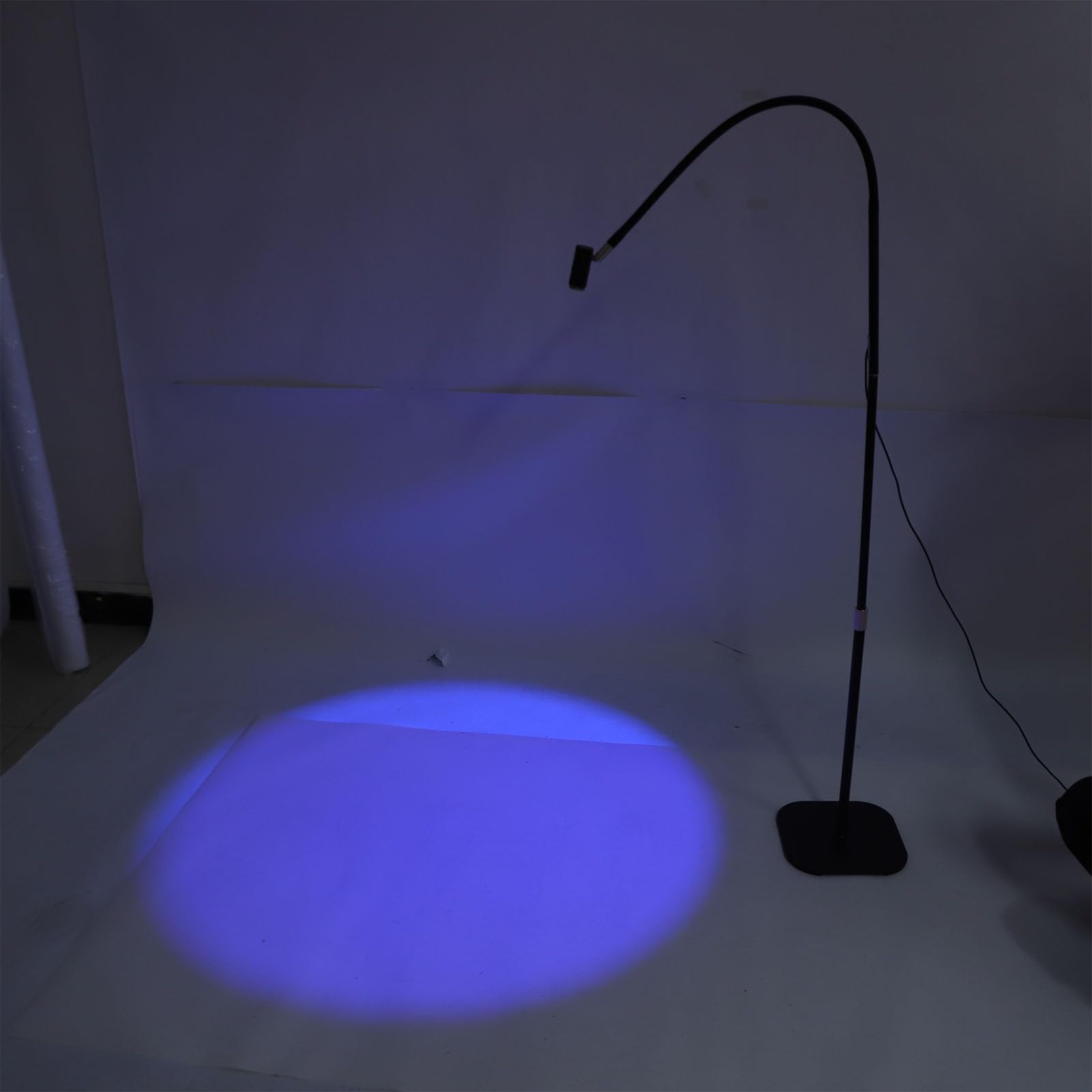 Tbest Secador de Uas de Gel con Luz Ultravioleta, Lámpara de Curado, Lámpara de Pie para Manicura, Secado Eficiente de Todo el Esmalte de Uas, Manguera Flexible, Base Estable