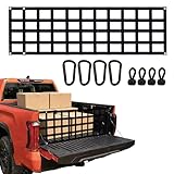 Premium Truck Tailgate Net - 60' x 18' Heavy-Duty Cargo Mesh for Full Size Trucks (Chevy Silverado, Ford F-150, Ram, Toyota Tacoma, Tundra) | Tool-Free Installation, UV Resistant & Aerodynamic