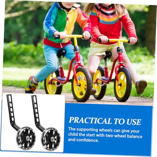 VICASKY 2 pares de ruedas de entrenamiento para bicicleta, estabilizadores ajustables, auxiliares resistentes al desgaste para equilibrio y seguridad miniatura 4