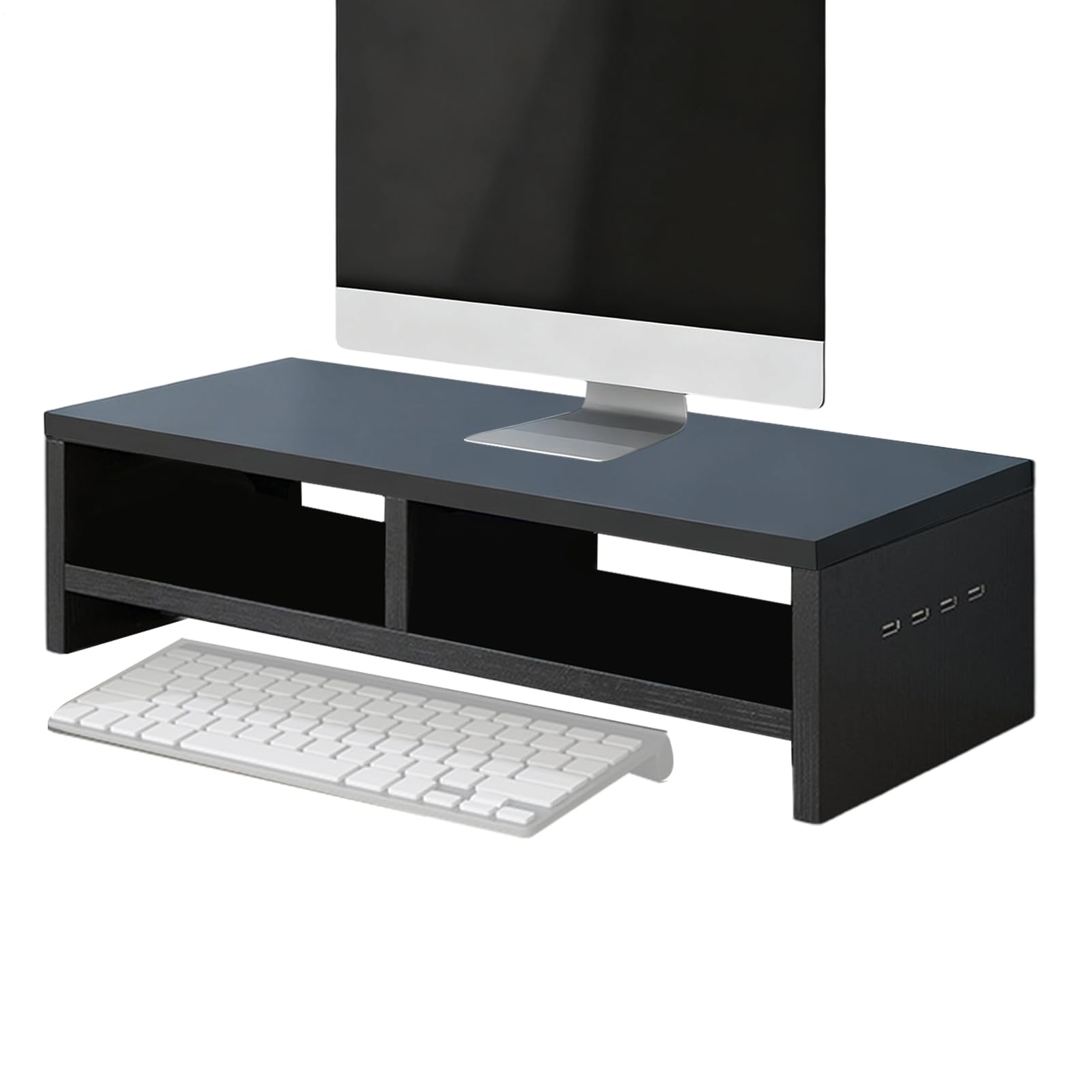 Supporto Alzaschermo Per Monitor Organizzatore Scrivania | Ripiano Da Tavolo Per Monitor Con Spazio Di Archiviazione Per Computer Portatile Elettronica Ufficio Domestico Studio Lavoro