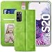 Produktbild YATWIN Handyhülle Samsung Galaxy S20 Hülle, Klapphülle Samsung Galaxy S20 Premium Leder Brieftasche Schutzhülle [Kartenfach] [Magnet] [Stand] Handytasche Case für Samsung Galaxy S20, Grün