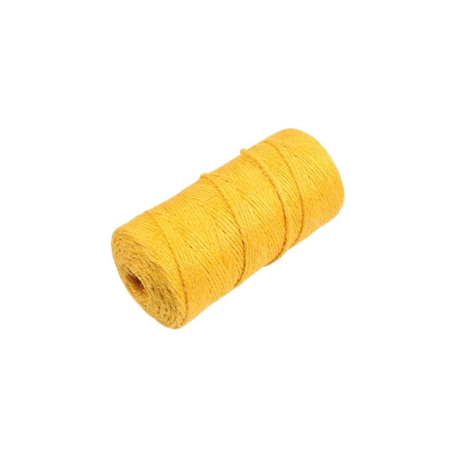 100M/Roll Colorful Jute Twine 2mm 3 Strands String Cords Burlap Ropes For Crafts Wrapping Picture Display(07 Golden)