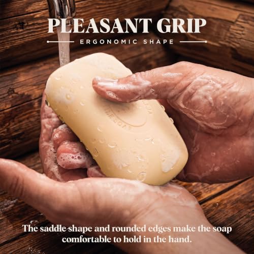 Image of Carolina Castile Soap Palo Santo & Sandalwood Bar Soap - Triple Milled for a Smooth, Silky Lather - Made with Unsaponified Olive Oil & Fair-Trade Cocoa Butter for a Soft, Daily Wash - 5 oz