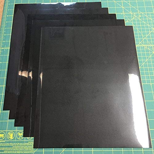 ThermoFlex Stretch Black 15" x 12" (5 Sheets) of Iron on Heat Transfer Vinyl, HTV