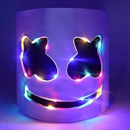 Rwsefk Halloween Led Dj Mask - Music Festival Halloween Party Costumes Cosplay Light Up Full Head Mask,For Festival Cosplay Halloween Costume Masquerade Parties,Carnival,Gift thumb #4