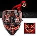 Produktbild VGEBY1 LED Halloween Maske, Glow Scary Gesichtsmaske Rubber Terror Wire Maske für Carnival Festival Cosplay Clubs Party(Rot)