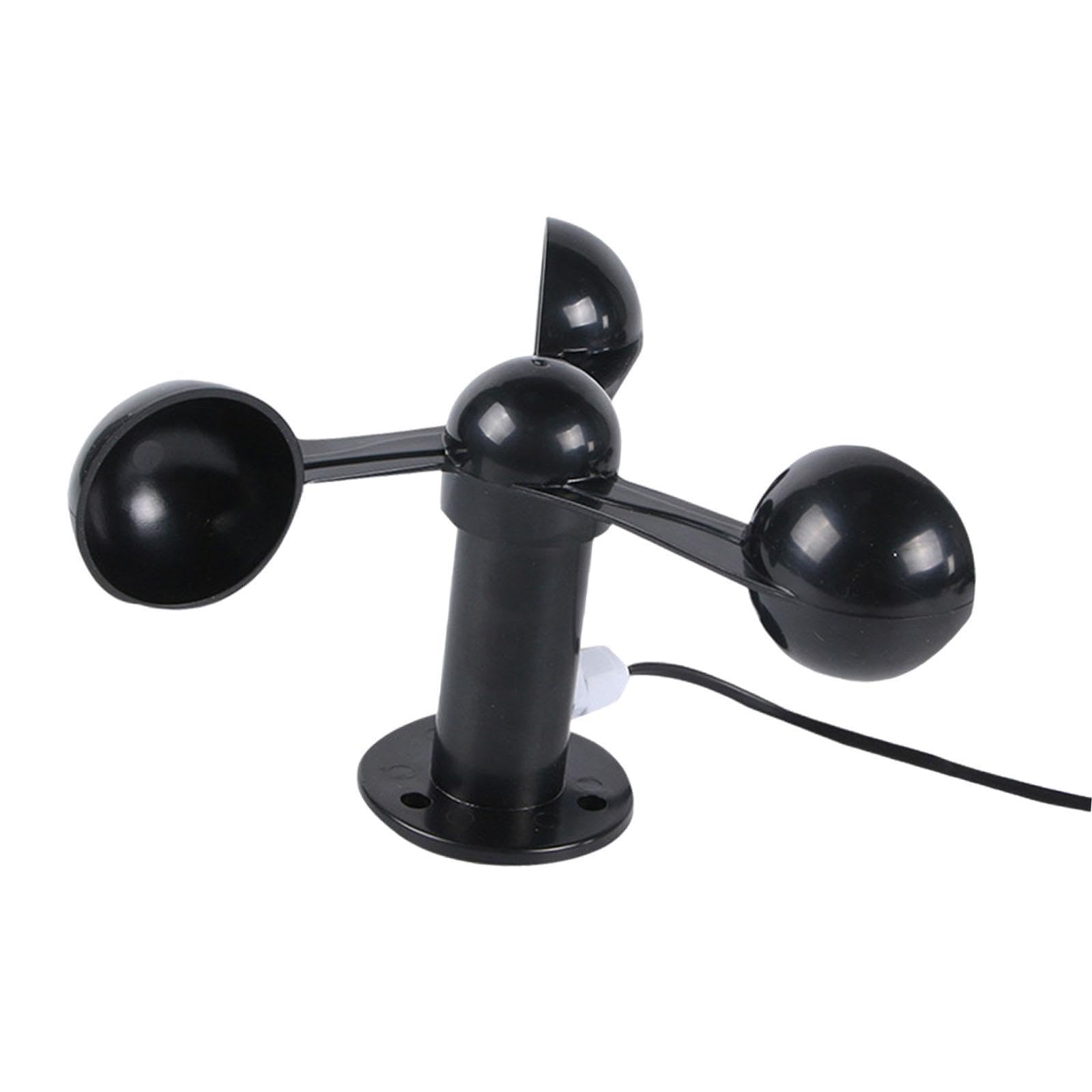 Milageto Wind Speed Testing Anemometer Testing Stability 3 Cups Wind Tester Wind Speeds Cup for Weather Stations Breeding Ships Outside