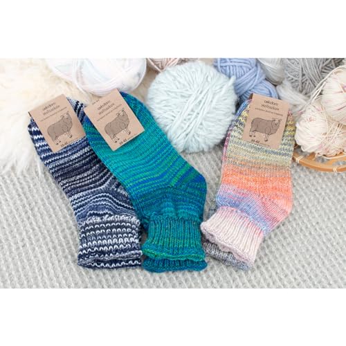 Celodoro Mouline Wollsocken Grün 35-38 – Bild 4