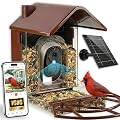 Smart Bird Feeder with Camera Solar Powered - 2K HD Live Video - AI Bird Recognition - Instant App Alerts - Weatherproof Design - Birdwatching for Nature Lovers - Capture Wildlife