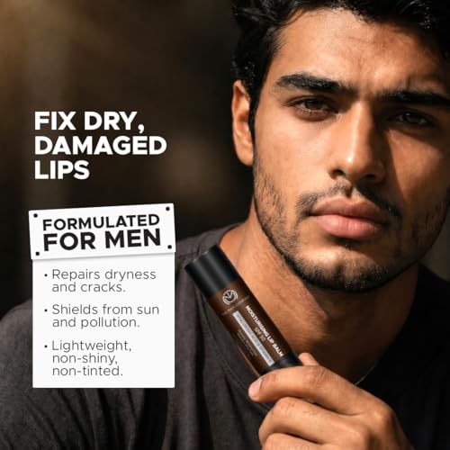 Image of The Man Company Moisturising Lip Balm for Men | For Dry & Chapped Lips| Hyaluronic Acid & SPF Protection | Deep Hydration| | Sun Protection | Soft, Smooth, Healthy Lips | Suitable for Daily Use | 4g (Moisturising Lip Balm)
