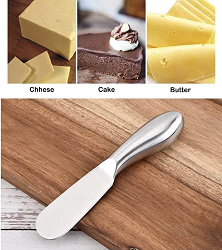 PEPAXON Small Butter Knife Spreader Cheese Knife Stainless Steel Easy Spread with Ergonomic Handle 14x2cm (Silver- pack of 2) - Image 5