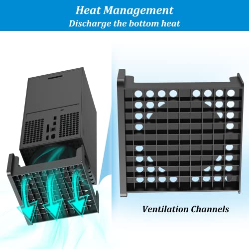 PlusAcc Xbox Series X muurbeugel – snelle warmteafvoerhouders, bespaar ruimte op je bureau en houd je speelruimte georganiseerd (apparaat niet inbegrepen). - Afbeelding 6