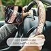 Western Steering Wheel Cover Leather – Retro Cowboy Car & Truck Accessory, Universal 15 Inch Anti-Slip Wheel Cover for SUV, Pickup, Comfortable Grip, Easy to Install (A)