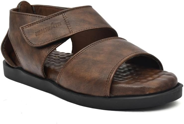 HEALTH FIT Orthopedic & Diabetic Sandal Breathable & Adjustable Strap Sandals Dr Sandals Soft Sole Ultra-Lightweight Sandal for Men's 2021