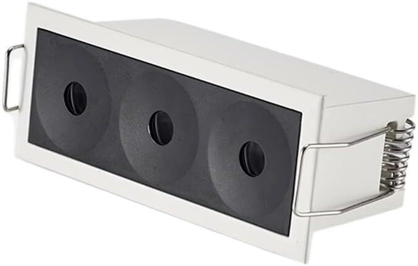 Projecteur LED encastrable aluminium 6W 4000K spot 3 têtes carré