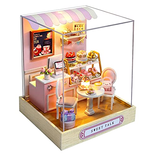 Puppenhaus möbel Holz weihnachten DIY Miniatur Puppenhaus Bausatz Kit mit Möbeln Handgefertigte Holzhaus Pädagogisches…