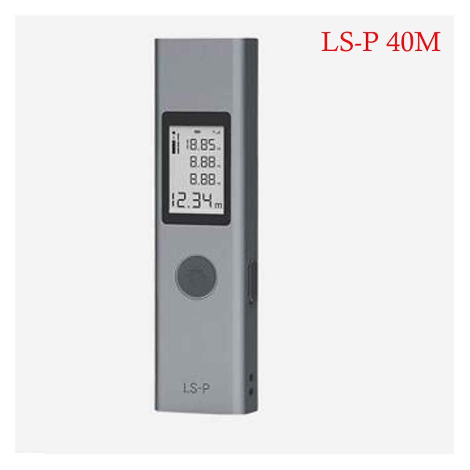 Medidor de área terrestre Telémetro láser 25/40 m LS-P/LS-1S Cargador USB portátil Medición de Alta precisión Telémetro láser Medir Distancia, área y Volumen (Color : 40m) (40m)