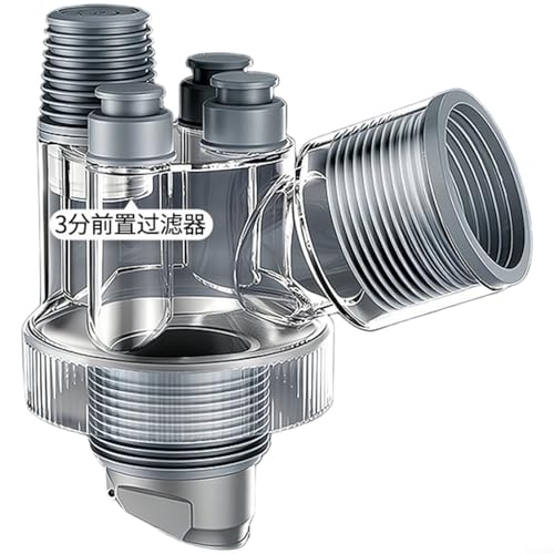 Crabop Conector de drenaje de suelo ABS con doble sello diseño antiolor para fregadero de cocina, lavavajillas, lavadora, adaptador de tubería de 32-40 mm (gris transparente)