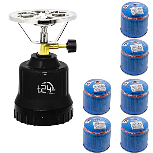 T24 CAMPINGKOCHER SCHWARZ/Kohleanzünder/Solider Körper aus...