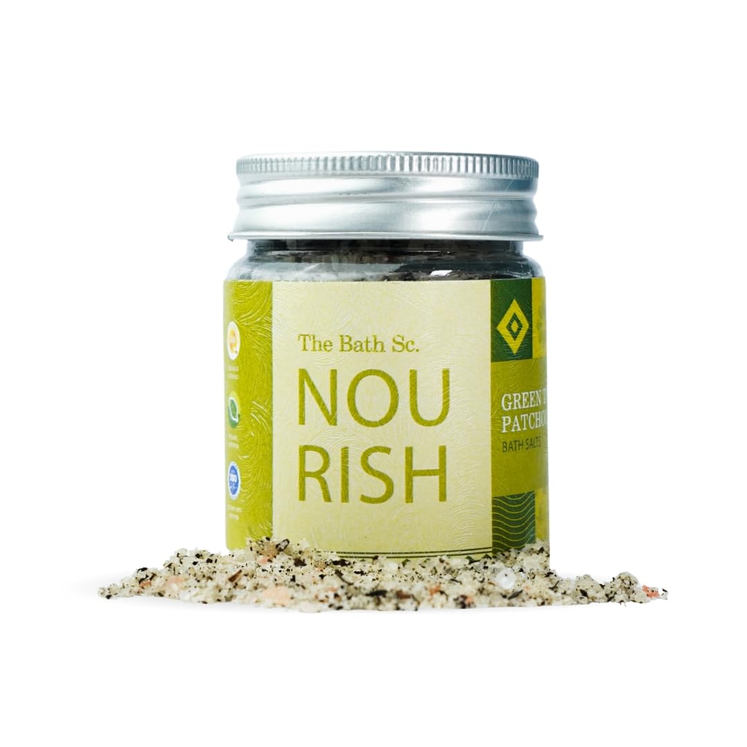 The Bath Science Nourish Bath Salts, Calming Green Patchouli Blend for Deep Relaxation, Skin Hydration, and a Luxurious Aromatherapy Bath Experience-picture-36