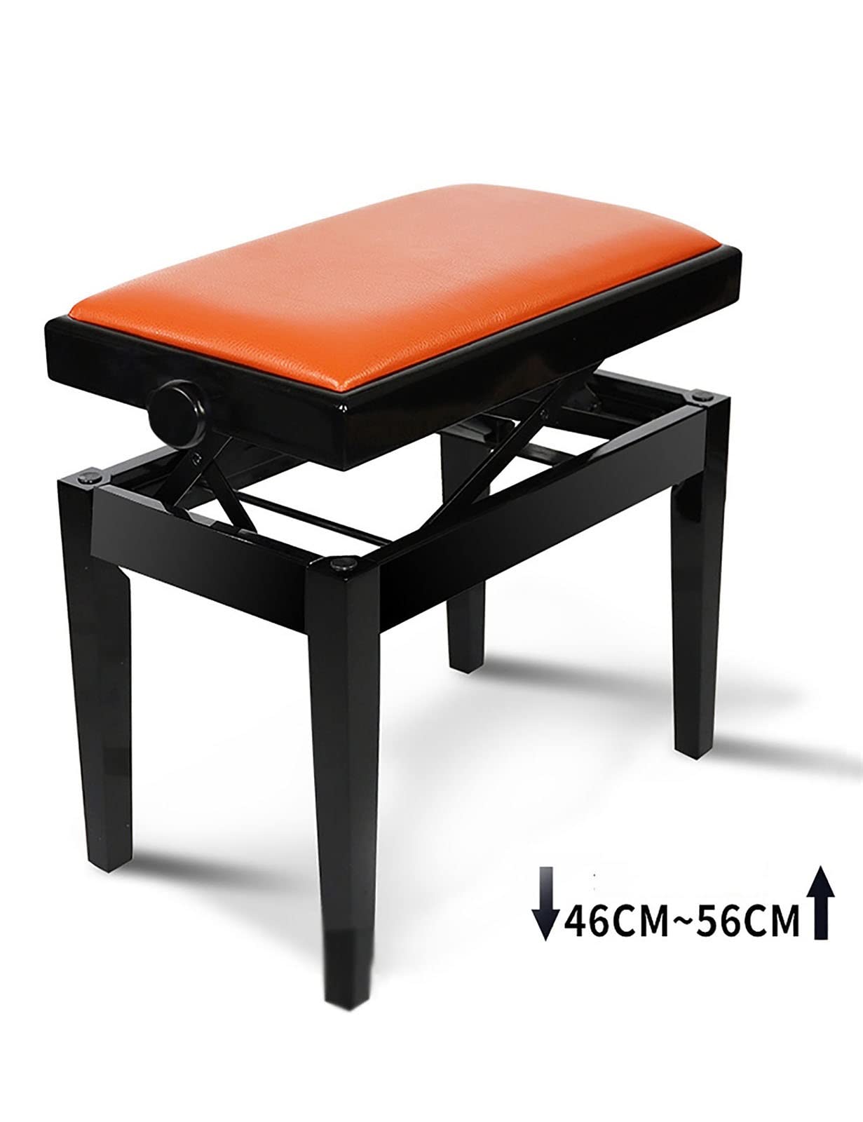 Sgabello per Pianoforte, Tavolo da toeletta, Sgabello Regolabile per Pianoforte, Altezza Regolabile 10 cm, Comodo e