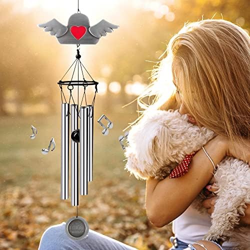 Pet Memorial Wind Chime Gift Set 28" Dog Memorial Gifts
