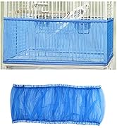 Birdcage Cover, Large Size Universal Parrot Cage Skirt Ventilated Nylon Bird Cage Cover Shell See...