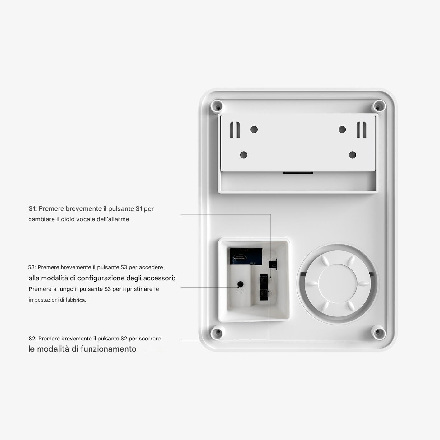 Sirena di Alarme, Sirena da esterno solare con Luce Lampeggiante LED funzionano con sistema di allarme, PG103, PG107, PG108 Compatibile con PE523R