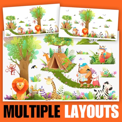 Vinilos Decorativos Safari Animales Selva 70x24 in miniatura 6