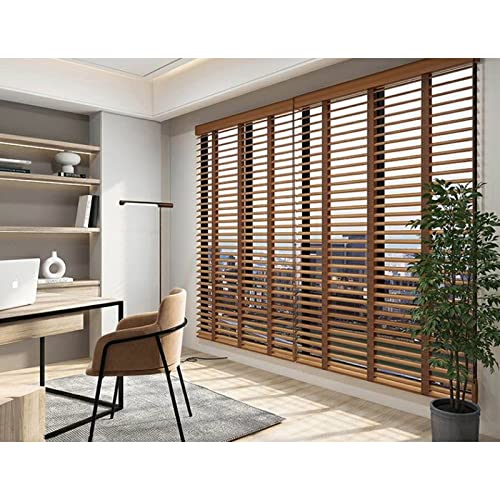 Persianas venecianas de madera auténtica con cintas de alta calidad 4