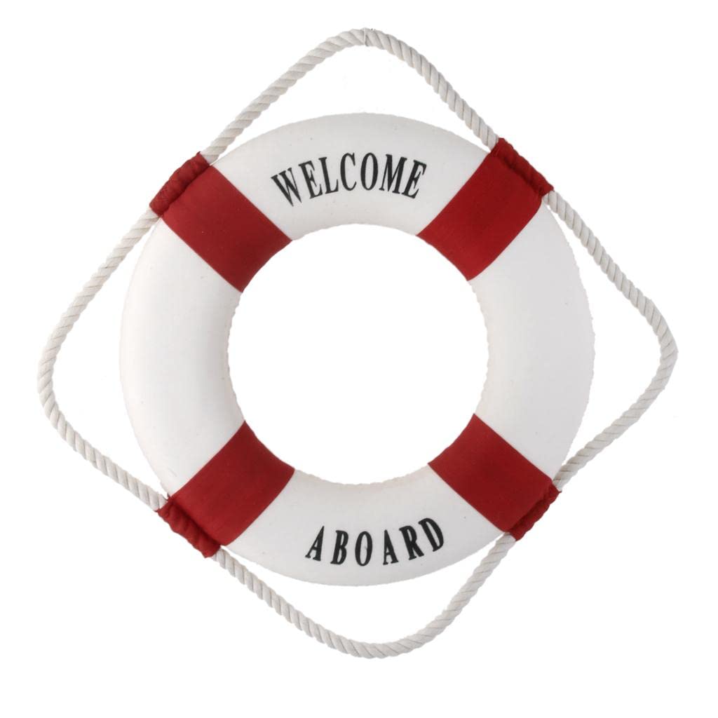 Bnf® Welcome Red Nautical Wall Decor Ship Boat Ring Life Buoy Preserver 14Cmhome & Garden | Home Dacor | Plaques & Signs