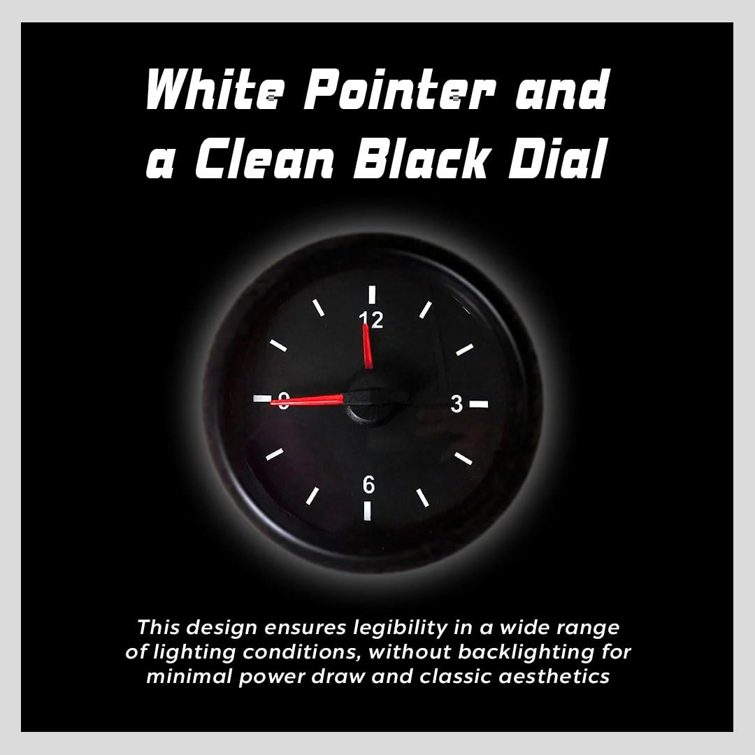 Amazon.co.jp: 12ボルトアナログ時計 52mm (2-1/16インチ