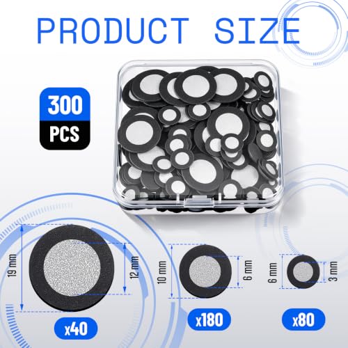 Image of Kingdder 300 Pcs 3D Magnetic Tracking Dot for Scanner Scanning Reference Point Marker Diffuse Reflection Positioning Targets for 3D Scanning (Inner 3.0 /6.0 /12.0 mm Outer 6 /10 /19 mm)