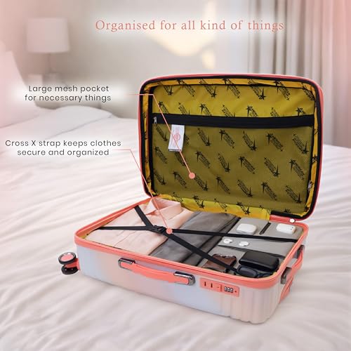 Image of The Wonder Luggage Trolley Bags | Lightweight Durable Hard Shell | Polycarbonate Expandable Suitcase, Lightweight Durable Hard Shell, TSA Type Lock, 360 Disc Spinner Wheels