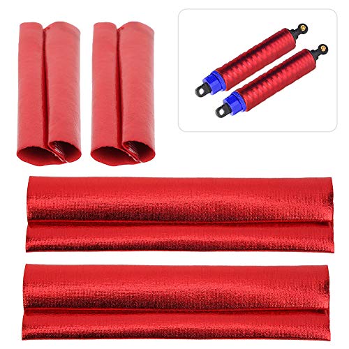 Vgeby 4Pcs Rc Dust Cover, Shock Absorber Dustproof Dust Cover Guard Accessories For 21-25 Mm Rc Car(Red) #TOP5
